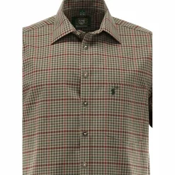 Outlet Hemd 1/2 Arm Slim Fit Herren (Oliv) Outdoor- & Angelhemden