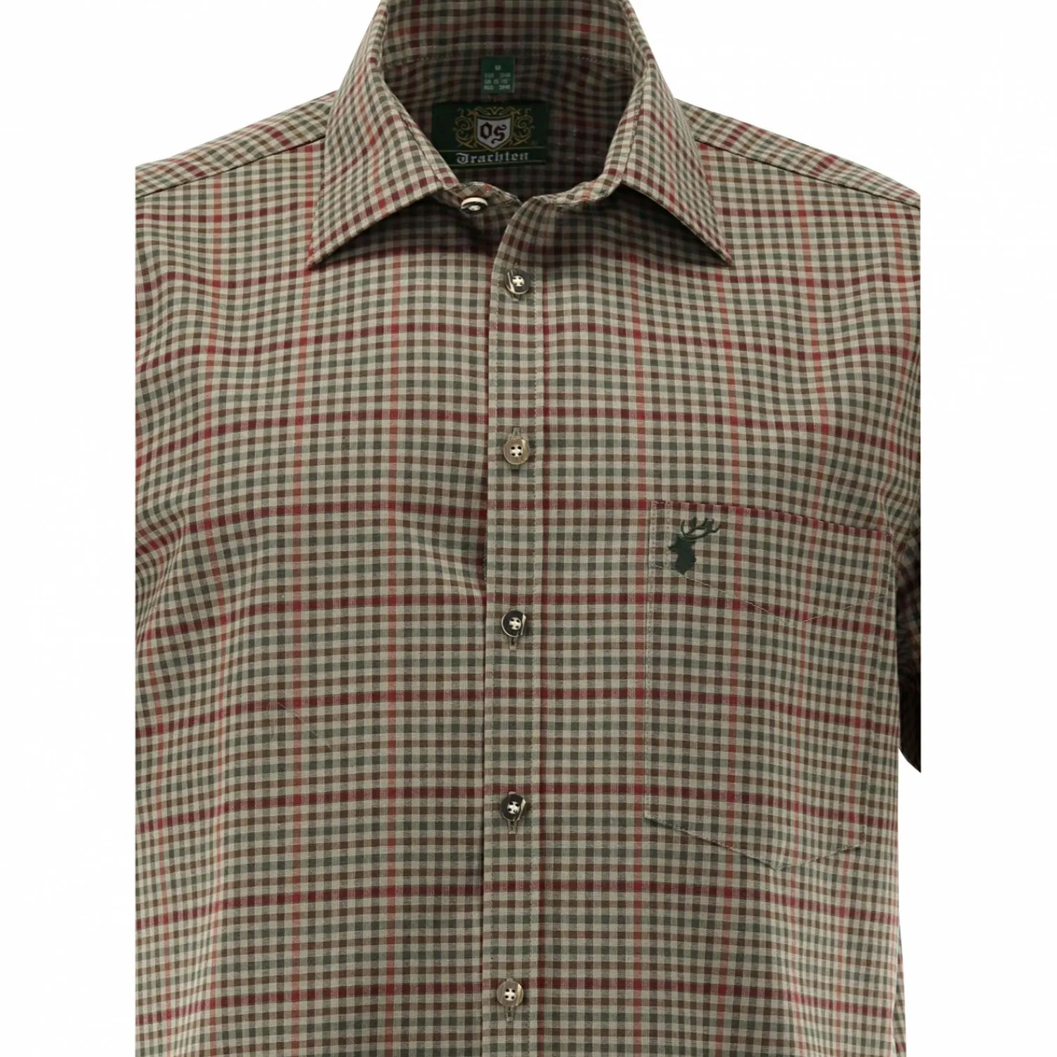 Outlet Hemd 1/2 Arm Slim Fit Herren (Oliv) Outdoor- & Angelhemden