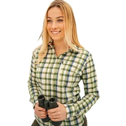 OS Trachten Snuko Bluse 1/1 Arm Damen (Oliv)<Damen Damen Angelshirts & -Oberteile