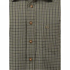 OS Trachten Tupopa Hemd 1/1 Arm Slim Fit Herren (Dunkelgrün)< Outdoor- & Angelhemden
