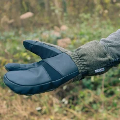 Sale 3-Finger Handschuhe Unisex (Oliv) Outdoor- & Angel-Handschuhe