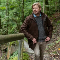 Ostermayer Jagd Lodenjacke HUBI Herren (Braun)< Outdoor- & Angel-Jacken