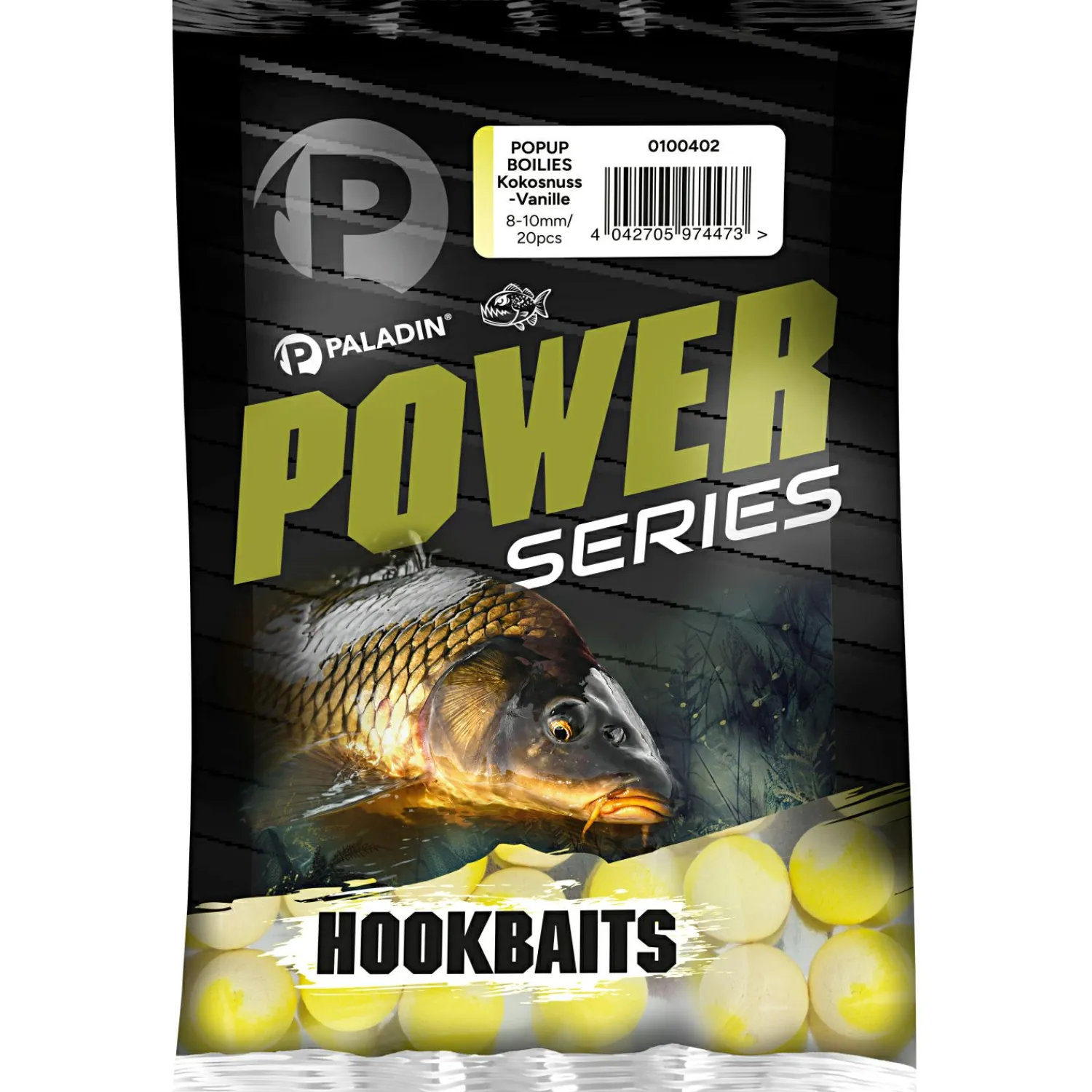 Paladin Power Series Pop Up Boilies (Kokosnuss-Vanille)< Karpfenfutter·Boilies & Popup Boilies|Karpfenfutter