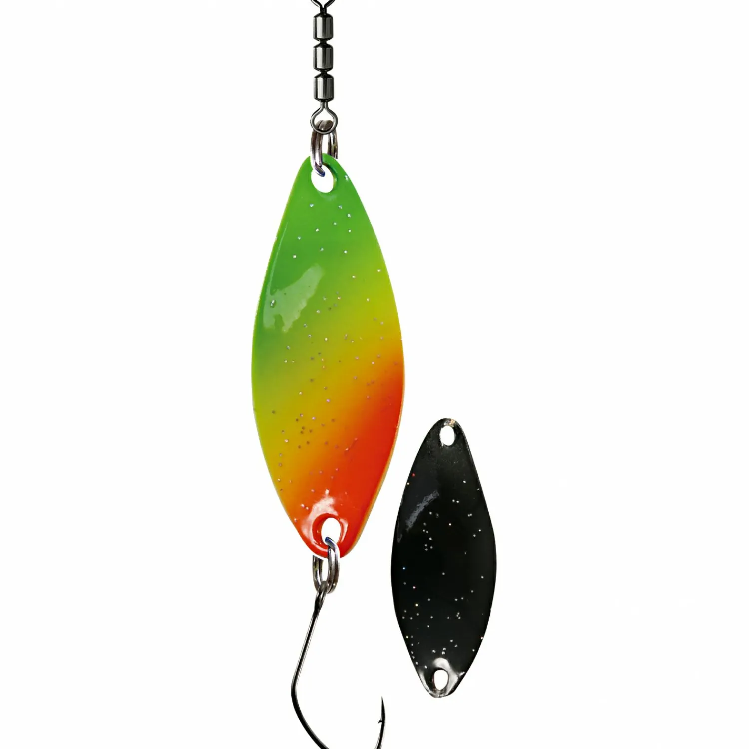 Discount Rotor Spoon Slow Action (Rainbow/Schwarz) Forellenangeln-Zubehör|Trout Spoons