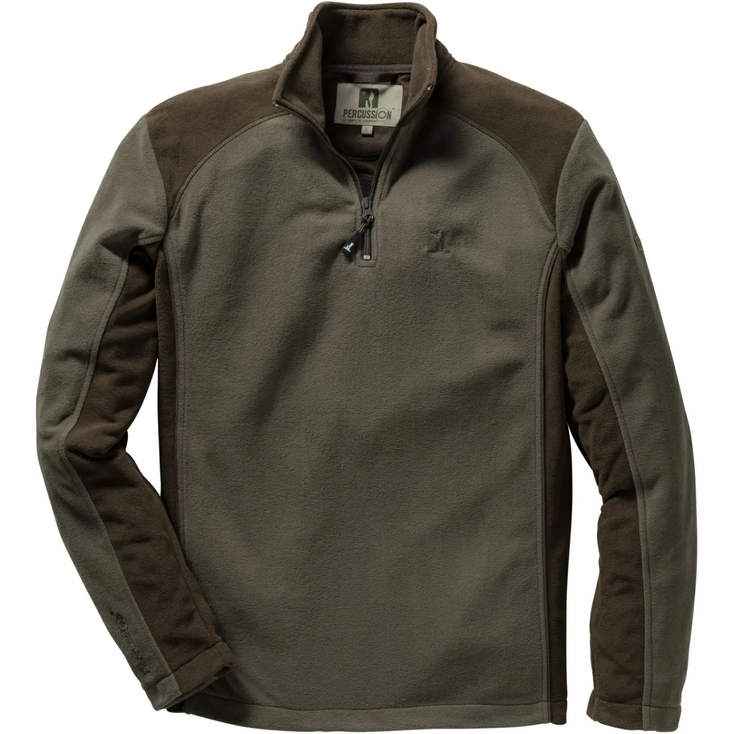 Percussion Fleece Sweater (oliv/braun)< Angelpullover & -Strickjacken
