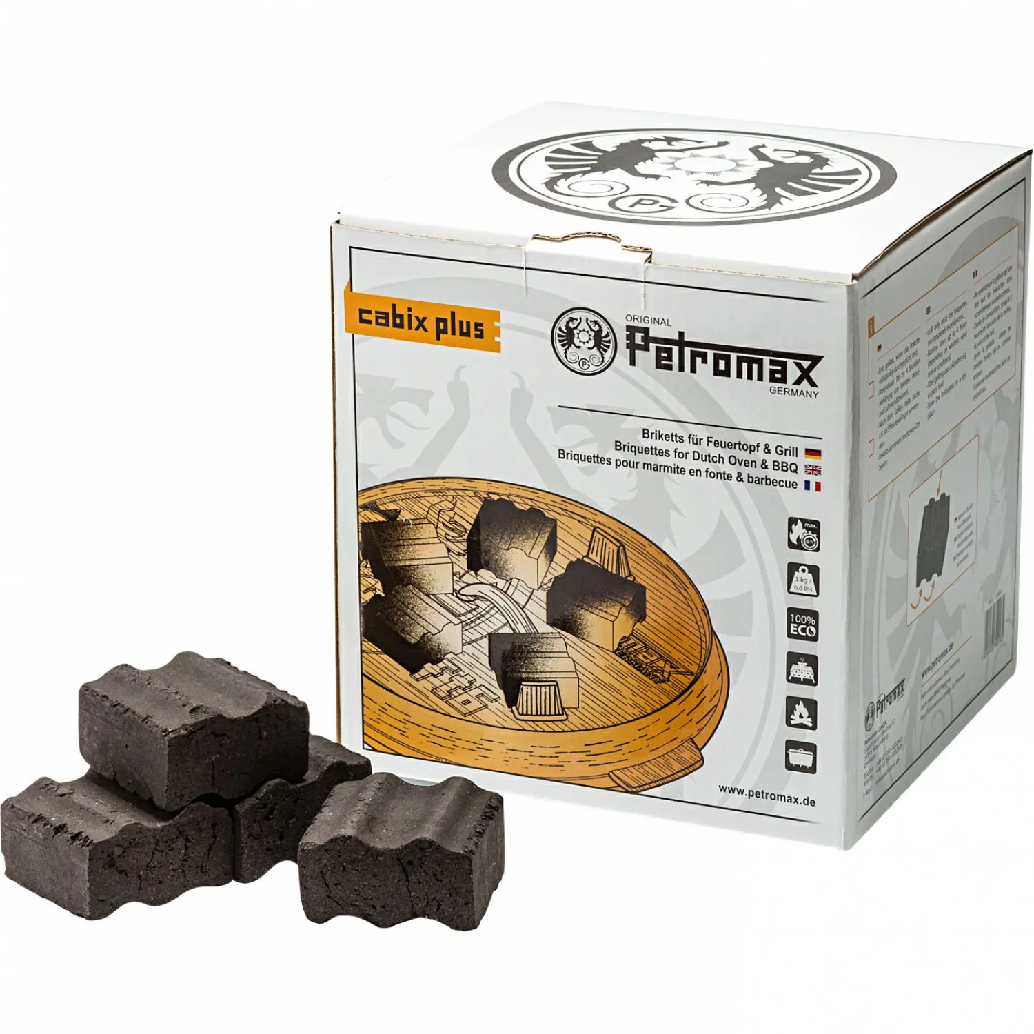 Petromax Briketts Carbix Plus (für Feuertopf und Grill)< Grillzubehör