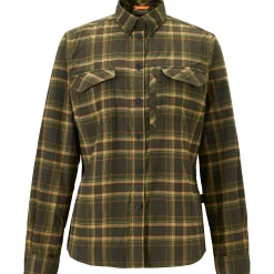 New Abisko Hiking Flannel Shirt Damen (Mossgreen) Damen Damen Angelshirts & -Oberteile
