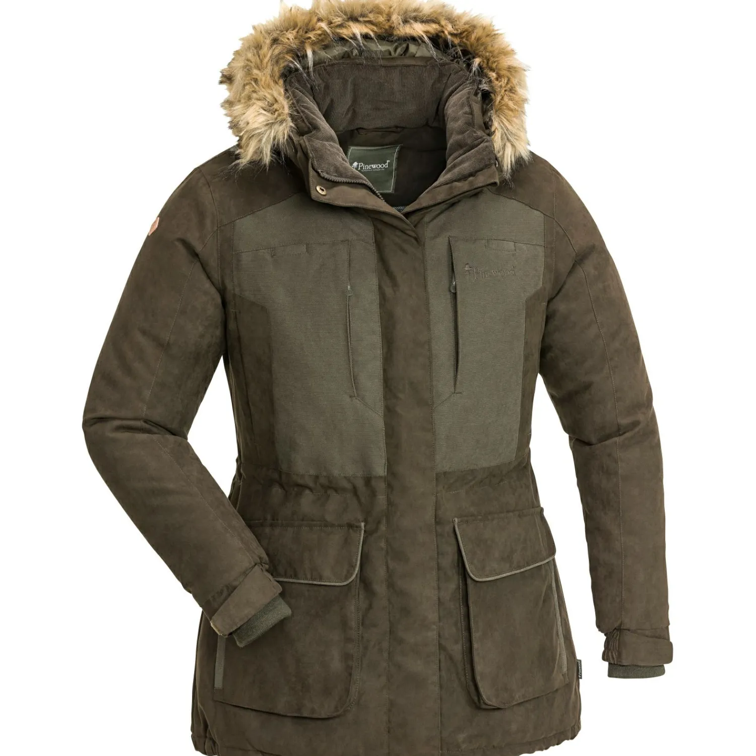 Pinewood Abisko/Småland 2.0 Jacket Damen (Suede Brown)<Damen Damen Angeljacken & -Westen