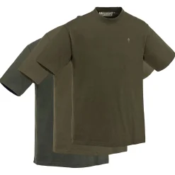 Pinewood 3er-Set: T-Shirts Herren (Green/H.Brown/Khaki)< Angel-Poloshirts & Langarmshirts