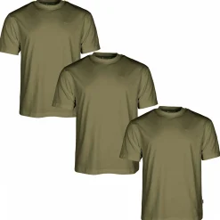 Pinewood 3er-Set: T-Shirts Herren (Khaki)< Angelshirts & Angel-Oberteile