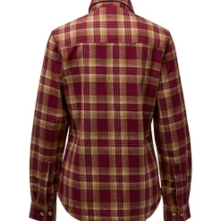 Pinewood Felicia Shirt Damen (Burgundy/Olive Green)<Damen Damen Angelshirts & -Oberteile