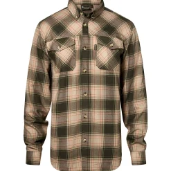 Outlet Finnveden Forest Flannel Shirt Herren (Olive/D.Green) Outdoor- & Angelhemden