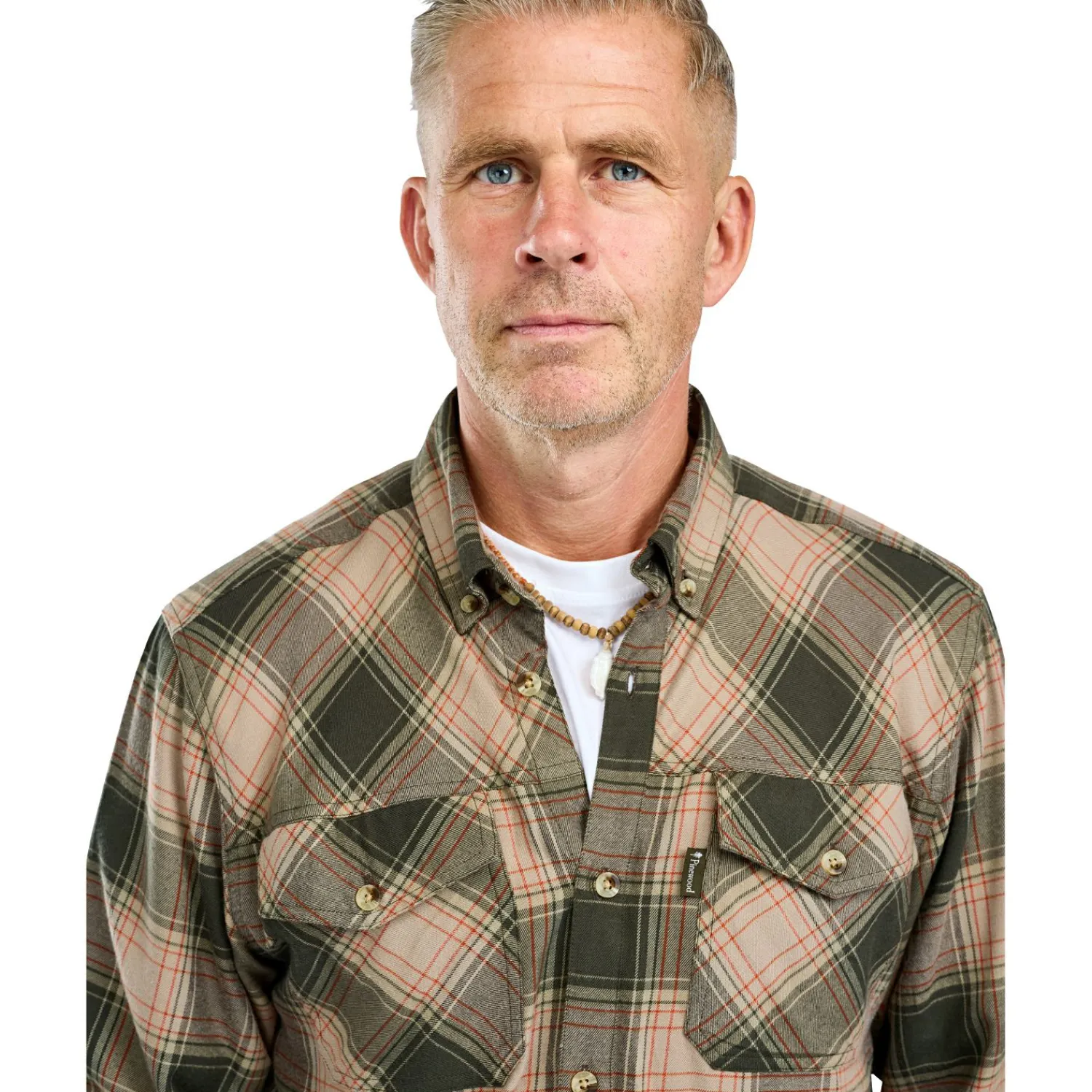 Outlet Finnveden Forest Flannel Shirt Herren (Olive/D.Green) Outdoor- & Angelhemden