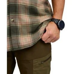 Outlet Finnveden Forest Flannel Shirt Herren (Olive/D.Green) Outdoor- & Angelhemden