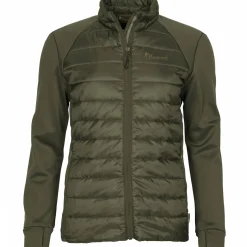 Best Finnveden Hybrid Power Fleece Jacke Damen (Olive) Damen Damen Angeljacken & -Westen