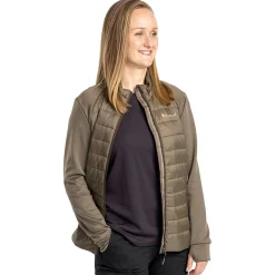 Best Finnveden Hybrid Power Fleece Jacke Damen (Olive) Damen Damen Angeljacken & -Westen