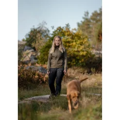 Best Finnveden Hybrid Power Fleece Jacke Damen (Olive) Damen Damen Angeljacken & -Westen