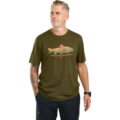 Discount Fish T-Shirt Herren (Green) Angelshirts & Angel-Oberteile