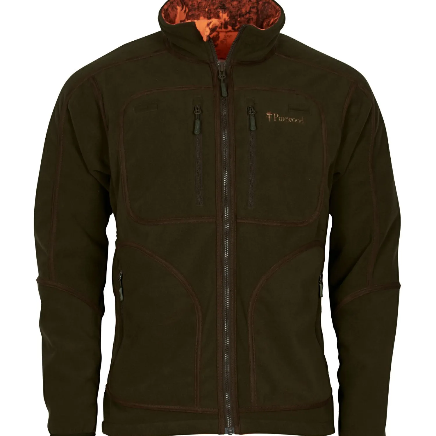 Clearance Furudal Reversible Camou Fleece Jacket Herren (H.Brown/Strata Blaze) Outdoor- & Angel-Jacken