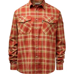 Pinewood Härjedalen Shirt Herren (Terracotta/D.Sand)< Outdoor- & Angelhemden