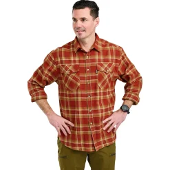 Pinewood Härjedalen Shirt Herren (Terracotta/D.Sand)< Outdoor- & Angelhemden