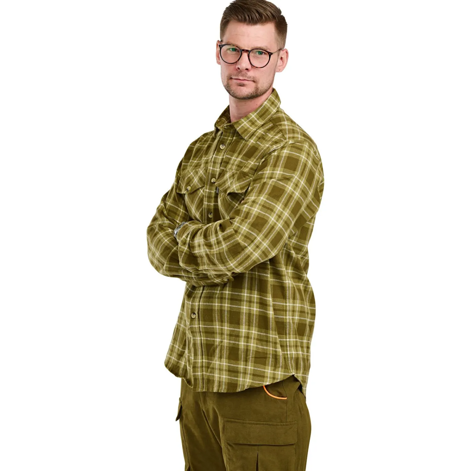 Hot Härjedalen Shirt Herren (Olive Green) Outdoor- & Angelhemden