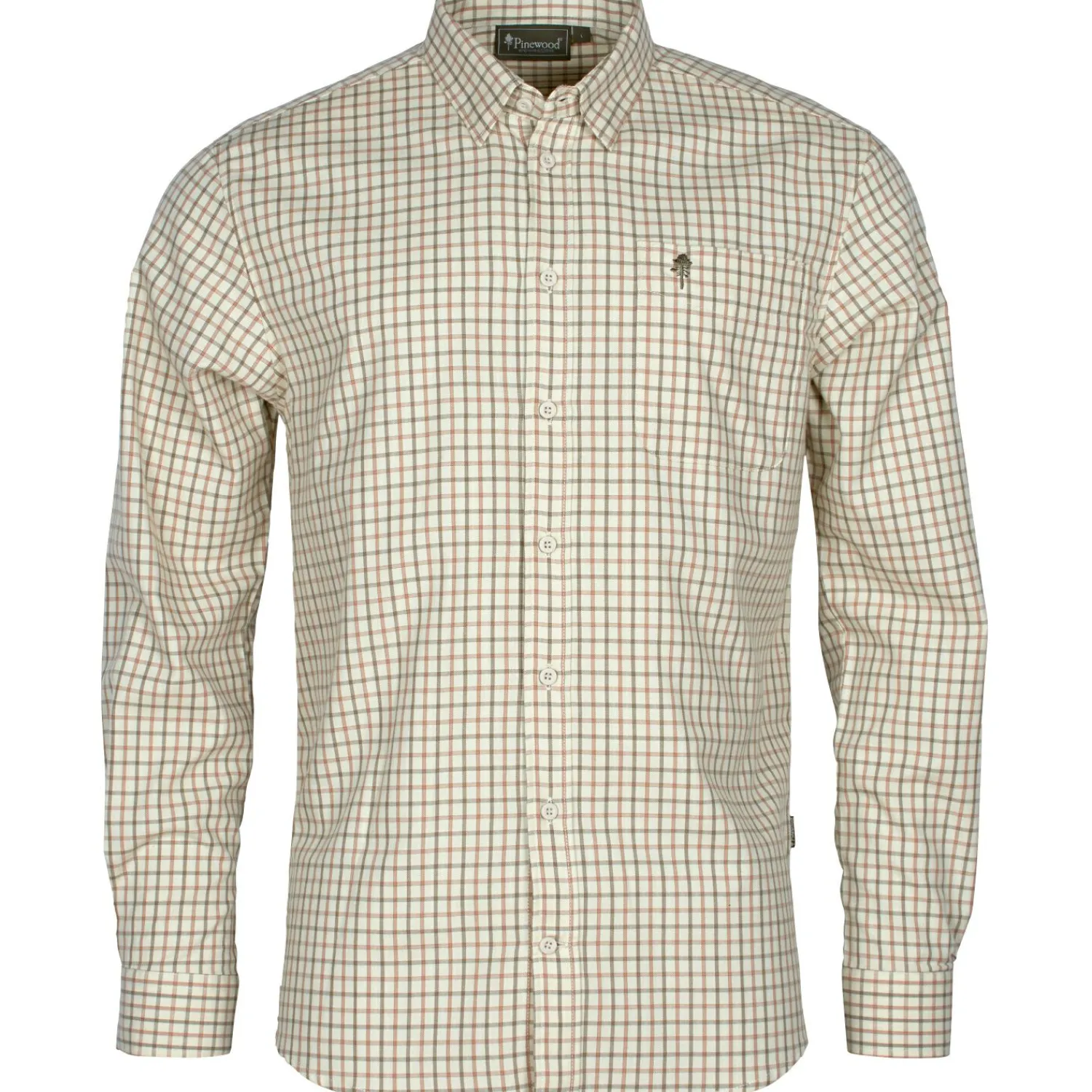 Pinewood Nydala Grouse Shirt Herren (Offwhite/Green)< Outdoor- & Angelhemden