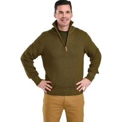 Pinewood Philip Knitted Sweater Herren (Olive Green)< Angelpullover & -Strickjacken