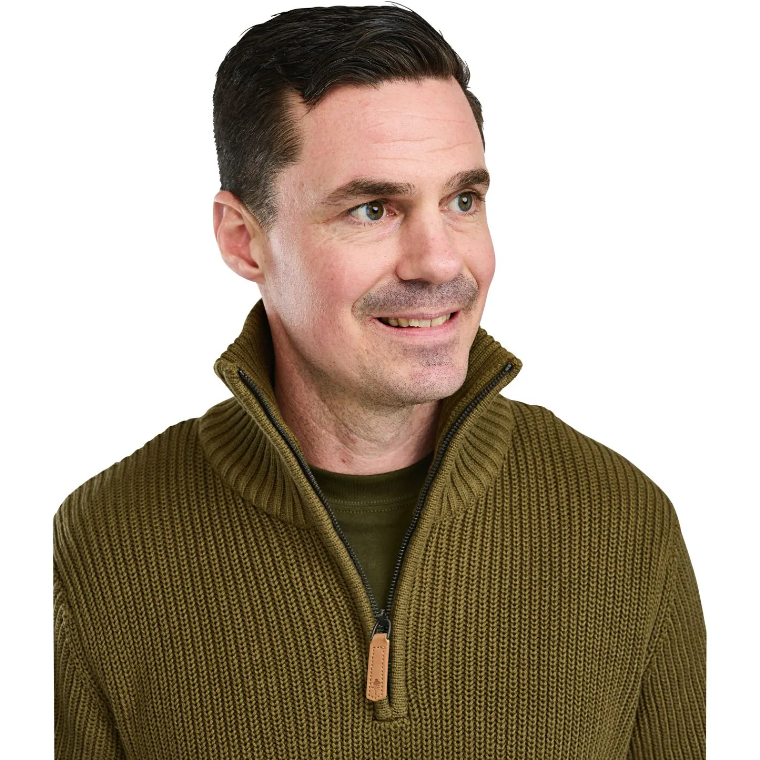 Pinewood Philip Knitted Sweater Herren (Olive Green)< Angelpullover & -Strickjacken