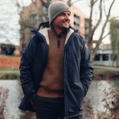 Hot Philip Knitted Sweater Herren (D.Sandstone) Angelpullover & -Strickjacken
