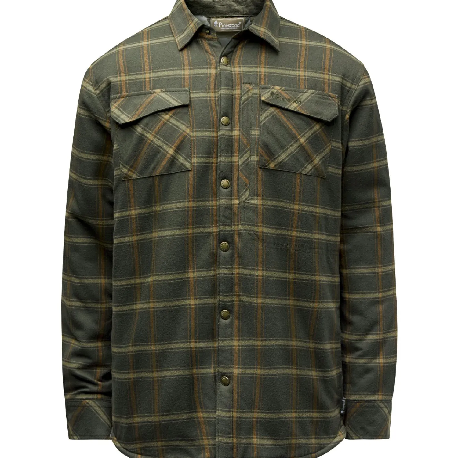 Pinewood Pile Overshirt Herren (D.Green/Bronze)< Outdoor- & Angelhemden