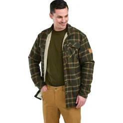 Pinewood Pile Overshirt Herren (D.Green/Bronze)< Outdoor- & Angelhemden