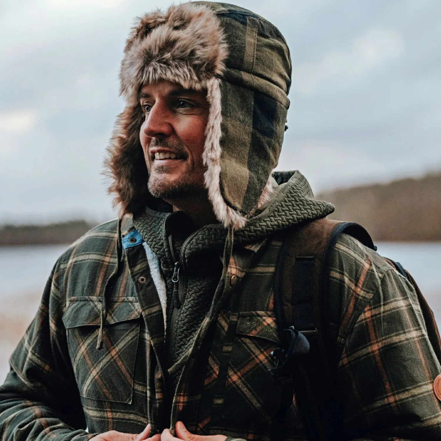 Pinewood Pile Overshirt Herren (D.Green/Bronze)< Outdoor- & Angelhemden