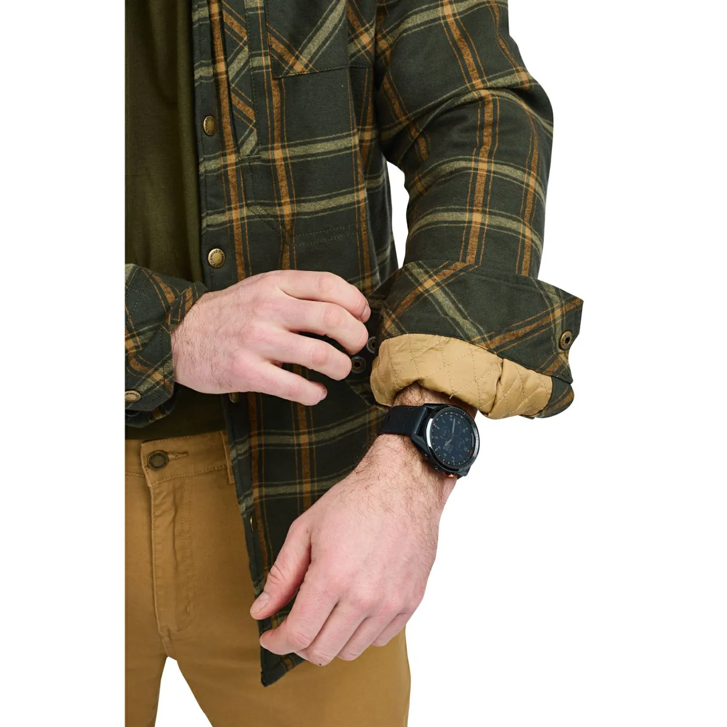 Pinewood Pile Overshirt Herren (D.Green/Bronze)< Outdoor- & Angelhemden