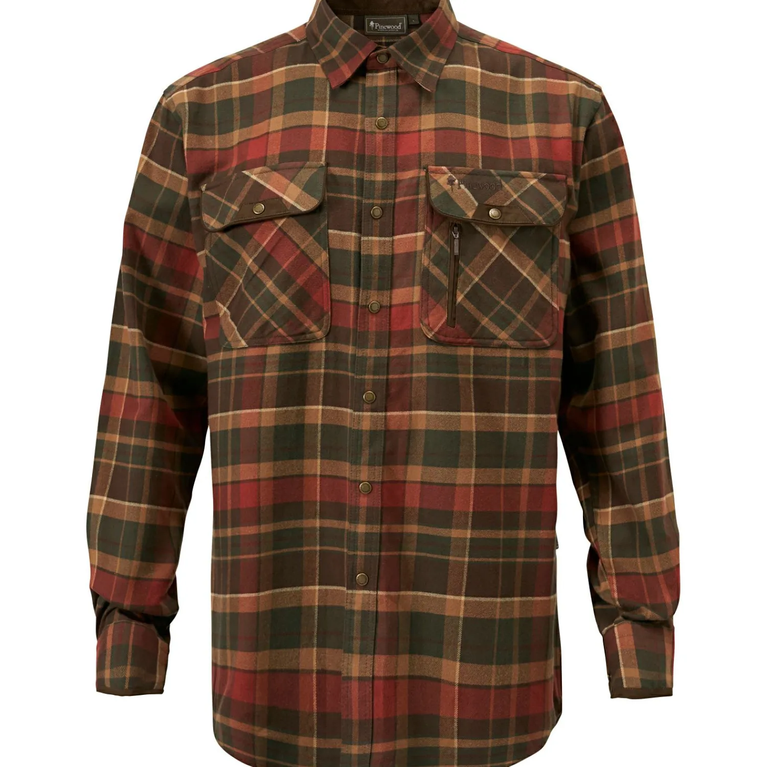 Clearance Prestwick Exclusive Shirt Herren (D.Green/Terracotta) Outdoor- & Angelhemden