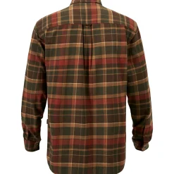 Clearance Prestwick Exclusive Shirt Herren (D.Green/Terracotta) Outdoor- & Angelhemden