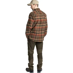 Clearance Prestwick Exclusive Shirt Herren (D.Green/Terracotta) Outdoor- & Angelhemden