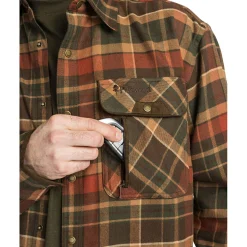 Clearance Prestwick Exclusive Shirt Herren (D.Green/Terracotta) Outdoor- & Angelhemden