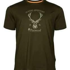 New Red Deer T-Shirt Herren (Green) Angelshirts & Angel-Oberteile