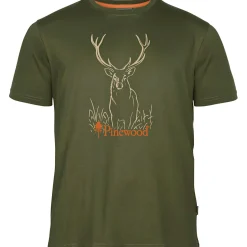 Discount Red Deer T-Shirt Herren (Green) Angelshirts & Angel-Oberteile