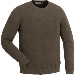 Outlet Värnamo Crewneck Knitted Sweater Herren (Brown Melange) Angelpullover & -Strickjacken