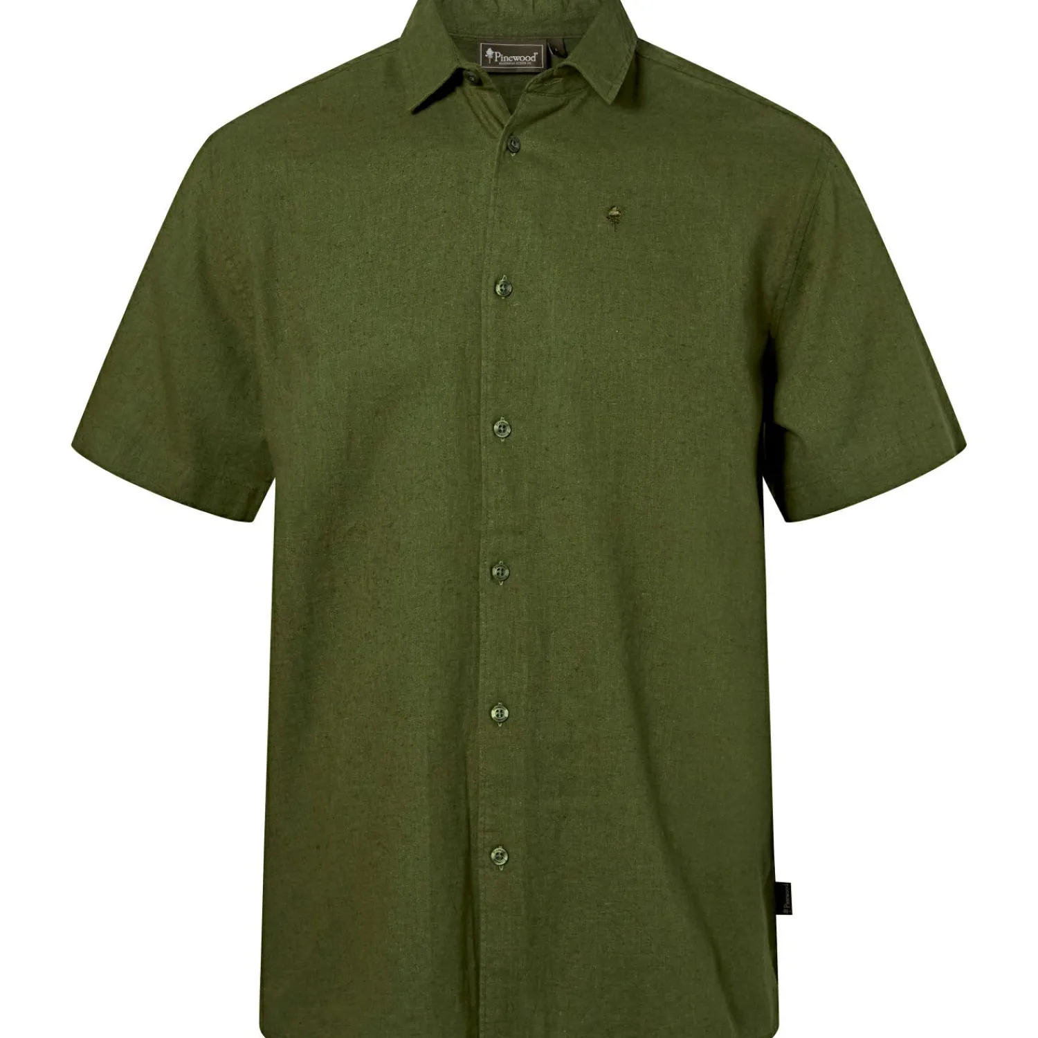 Discount Värnamo Hemp Mix S/S Shirt Herren (Pine Green) Outdoor- & Angelhemden