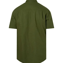 Discount Värnamo Hemp Mix S/S Shirt Herren (Pine Green) Outdoor- & Angelhemden