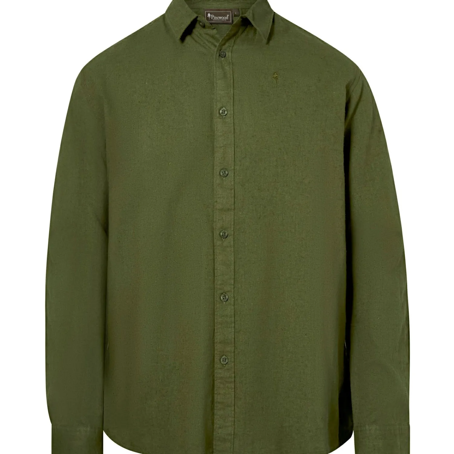 Pinewood Värnamo InsectSafe Hemp Mix L/S Shirt Herren (Pine Green)< Outdoor- & Angelhemden