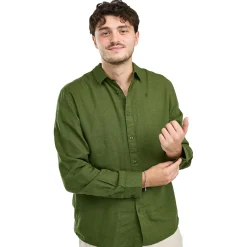 Pinewood Värnamo InsectSafe Hemp Mix L/S Shirt Herren (Pine Green)< Outdoor- & Angelhemden