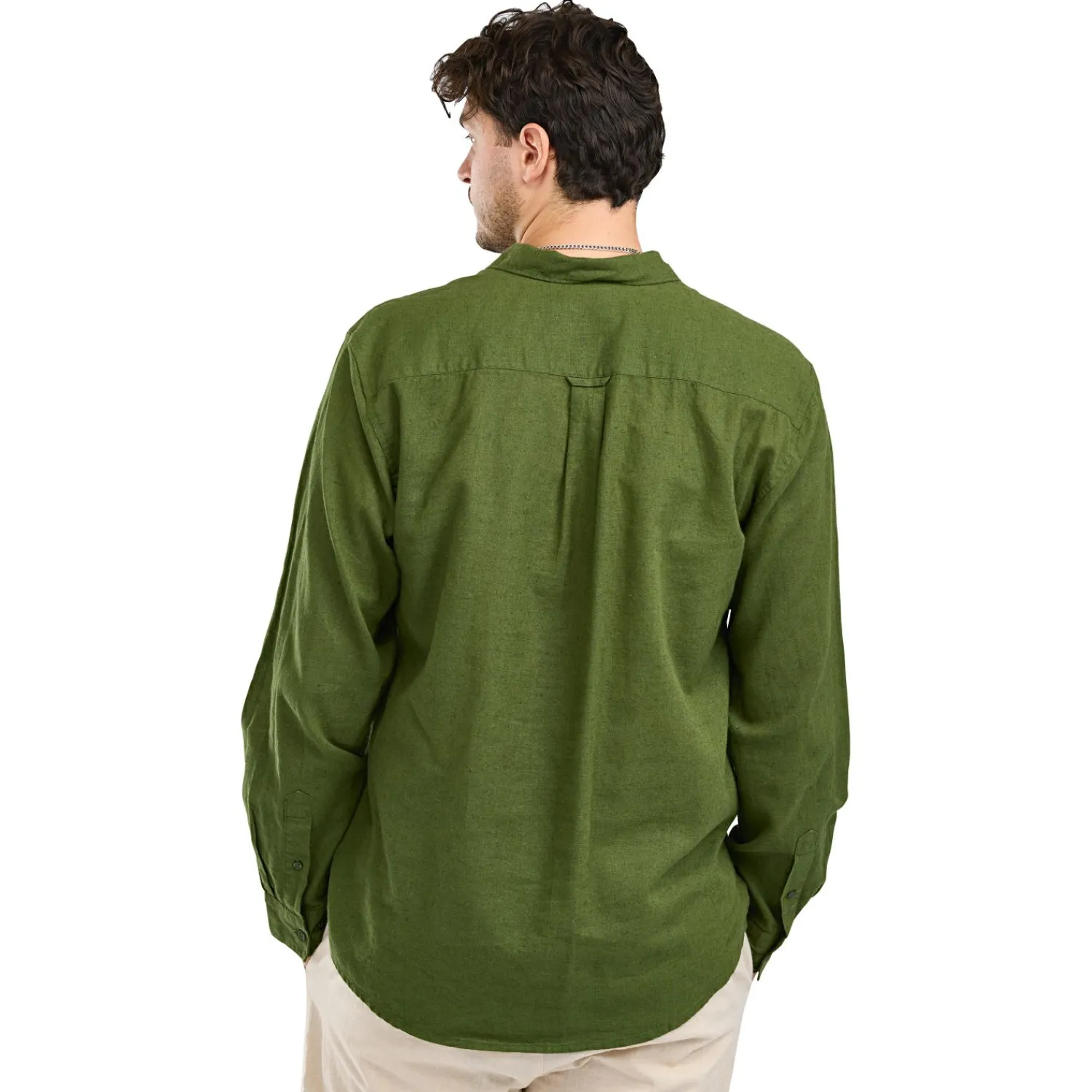 Pinewood Värnamo InsectSafe Hemp Mix L/S Shirt Herren (Pine Green)< Outdoor- & Angelhemden