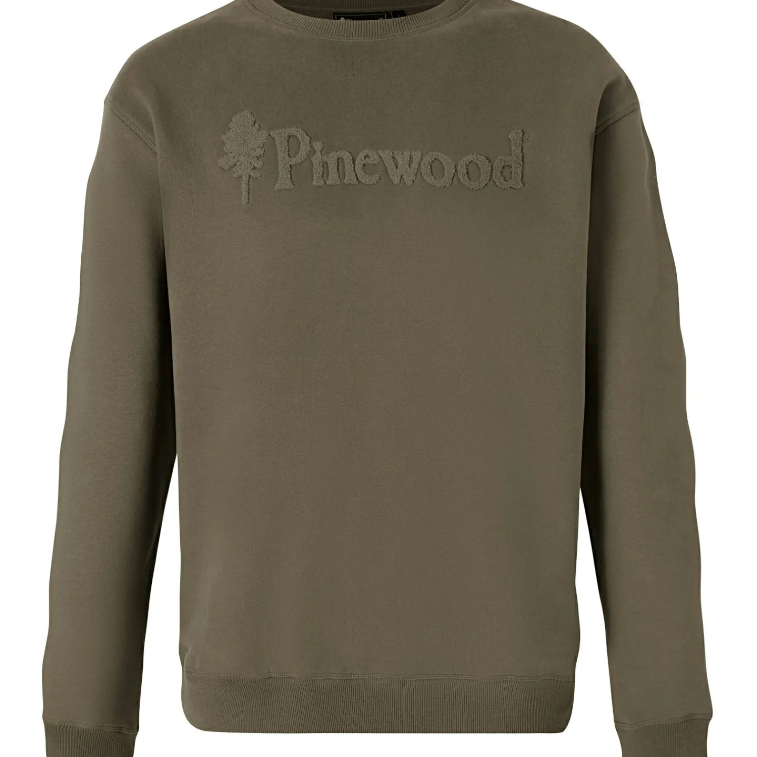 Pinewood Värnamo Logo Sweater Herren, m. Logo (D.Green)< Angelpullover & -Strickjacken
