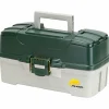 Plano Three-Tray Tackle Box (Green Metallic/Off-White)< Angelkoffer & Angelboxen ·Angelkoffer