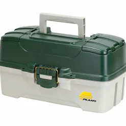 Plano Three-Tray Tackle Box (Green Metallic/Off-White)< Angelkoffer & Angelboxen ·Angelkoffer