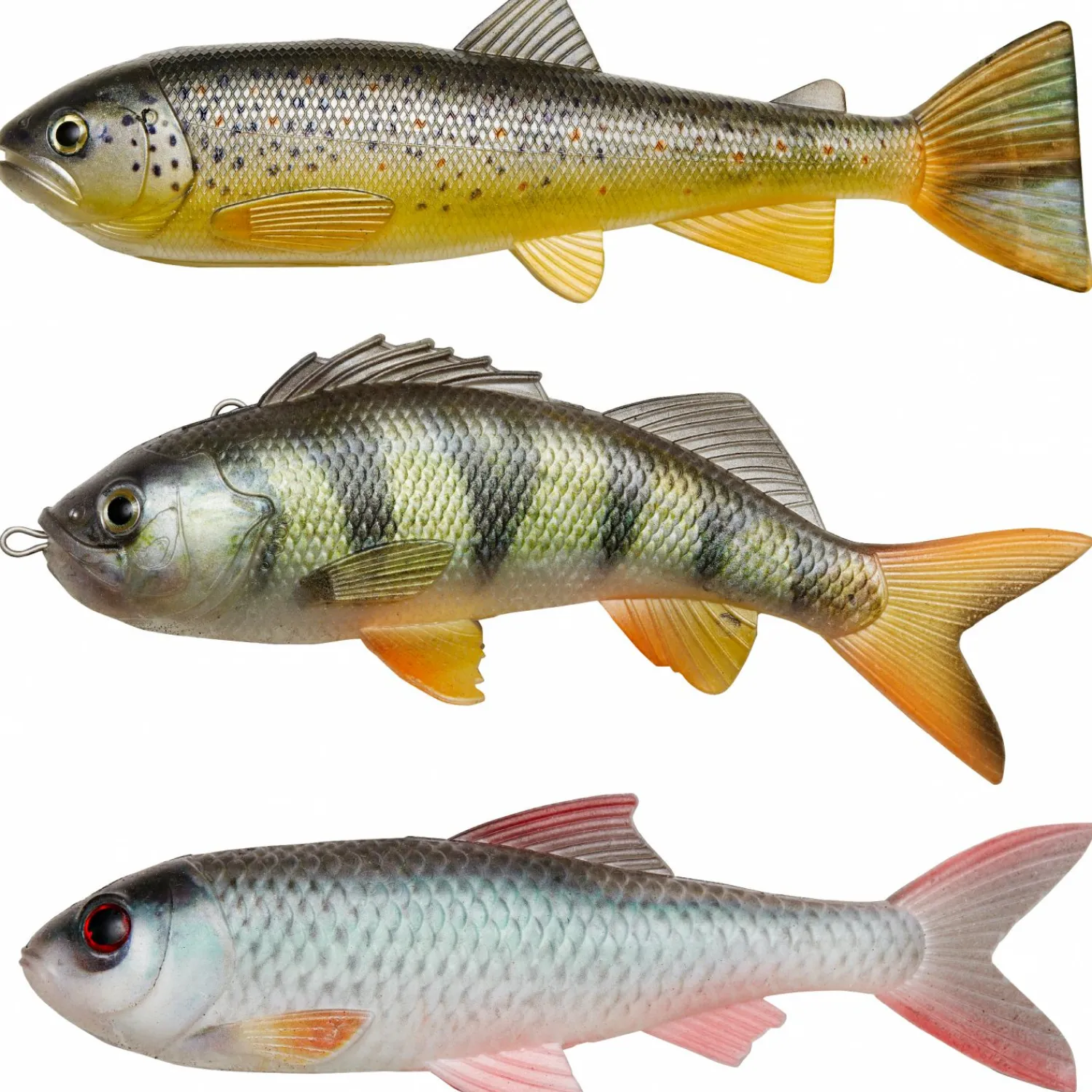 Clearance Roach Skinz Set (Natural Roach/Natural Perch/Brown Trout) Gummiköder ·Sonstige Weichplastikköder